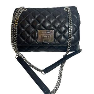 Michael Kors Quilted Black Shoulder Bag with‎ chain strap